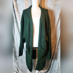 NWOT Forest Green Drop Shoulder Cardigan